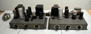 Rare Vintage Heathkit A - 7 Mono Tube Amplifier Pair