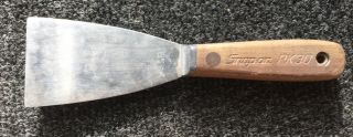 Rare Vintage Snap On Pk30 Scraper Putty Knife Wood Handle Usa