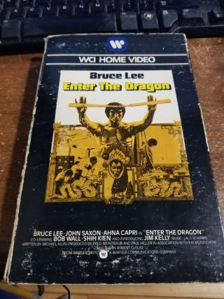 Rare Enter The Dragon Big Box Vhs Bruce Lee 1973 Warner Home Video Wci