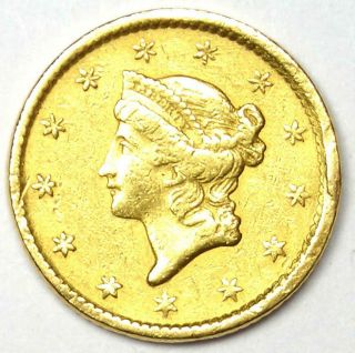 1851 Liberty Gold Dollar Coin G$1 - Xf Detail - Rare Gold Coin