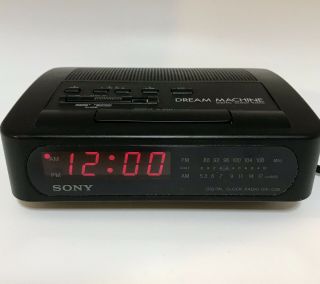Vintage Sony Dream Machine Digital Clock Radio,  Model Icf - C26,  &