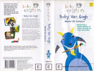 Baby Einstein Van Gough World Of Colours Abc Vhs Pal Video A Rare Find