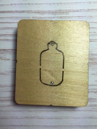 Wooden Die Cutter - Hot Water Bottle,  Use In Sizzix Big Shot,  Very Rare