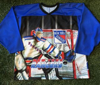 Vintage Nhl Ccm 90s York Rangers Jersey All Over Print Men’s Xl Usa