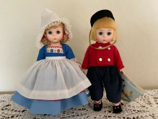 8 " Netherlands Boy And Girl Doll Set Madame Alexander Vintage