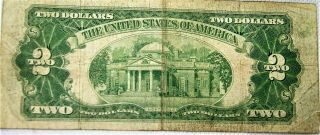 ✯Rare 1928 Two Dollar Note Red Seal ✯ $2 Bill Old Paper Currency 2