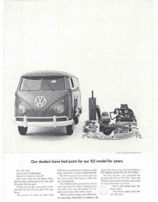 Very Rare 1961 Volkswagen Vw Bus Delivery Van Ad