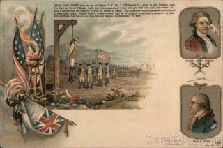 Men Major John Andre Hung For Treason L.  Schwalbach Antique Postcard Vintage