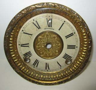 Antique Sessions Mantel Clock Dial 5 - 3/4 " With Glass Complete (inv B3)