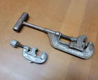 Antique Tools Rare Trimo 3 " Tube Pipe Cutter • Vintage Hvac Plumbing Tools ☆usa