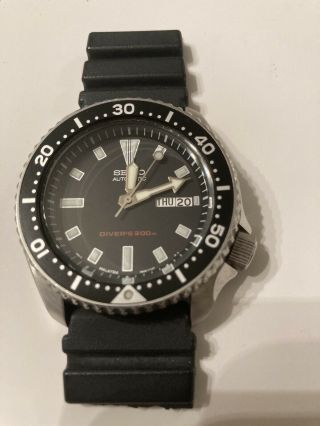 Rare Seiko Automatic Scuba Diver Watch 200 Meter 7s26 - 0028 Needs Band