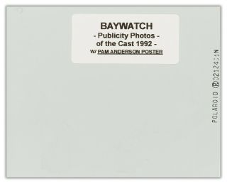 LK8 - 117 BAYWATCH - Orig Polaroid - 1992 Pamela Anderson Poster Shoot Rare Photo 2