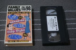 Family Values Fall Tour 98 - Vhs Korn Limp Bizkit Ice Cube Rammstein Orgy - Rare