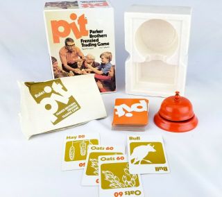 Vintage 1973 Pit Card Game Orange Bell Parker Brothers Usa Made No.  661 Rare Pics