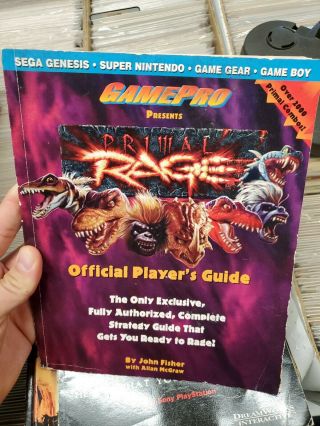 Primal Rage Gamepro Official Players Guide Rare Gameviy Snes Genesis Sega