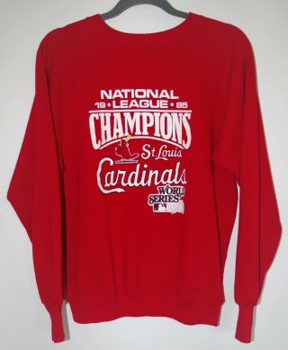 Vintage 80s St.  Louis Cardinals World Series 1985 Sweatshirt Sz Xl Sweater Red