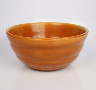 Vintage Bauer Beehive Ring Mixing Bowl 18 In Rare Brown Color