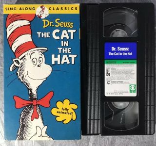 Dr.  Seuss The Cat In The Hat Vhs Video Tape Sing Along Classics 1994 Rare Fast