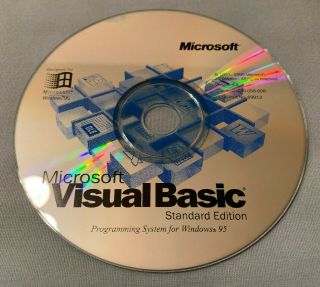 Microsoft Visual Basic Standard Edition 4.  0 Pc Computer Software (cd Only) Rare