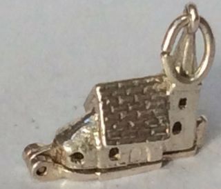 Lovely Rare Vintage Silver Bracelet Charm Of An Opening Chapel Or Church Wedding