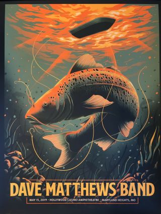 Dave Matthews Band Rare Ap Autographed Concert Poster Missouri 2019