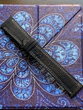Oem 23 - 20mm Jaeger Lecoultre Black Canvas Band Strap Band Rare And Unique 4 Tang