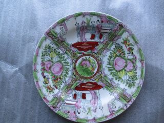 Antique Japanese Porcelain Plate Hand Decorated In Macau