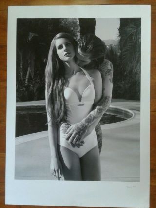 Rare Numbered 70/150 Iconic Lana Del Rey Blue Jeans Lithograph Paradise