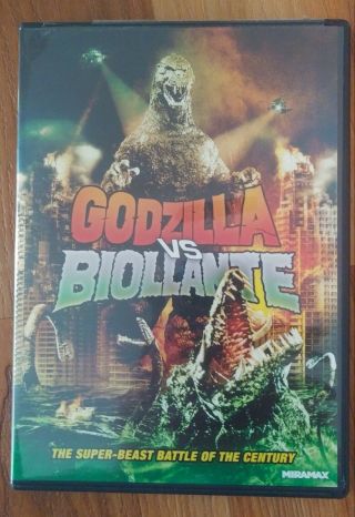 Godzilla Vs.  Biollante (dvd,  2012) Rare Oop