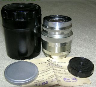 Jupiter 9 Rare Old Silver Rangefinder Lens Ussr Russian 2/85 M39