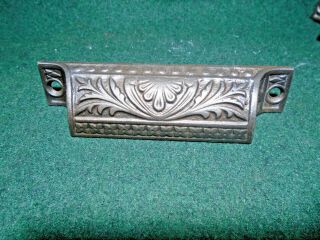 Vinitage Eastlake Bin Pull / Drawer Pull - Cast Steel,  Circa 1875 (11759)
