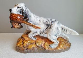 Rare Royal Doulton English Setter With Pheasant In Mouth Hn2529 Large