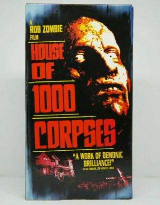 House Of 1000 Corpses Vhs Tape Rob Zombie Horror Slasher Rare Gore