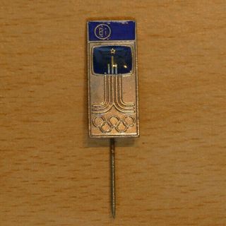 Rare Moscow 1980 Olympic Games Ei Niš Audio Production Company Stick Pin Badge