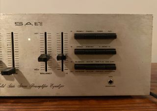 SAE Mark 9 (IX) Solid State Stereo Preamplifier Equalizer Great RARE 3