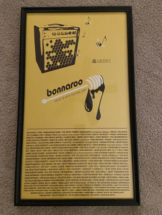 Bonnaroo 2007 Vip Concert Poster Rare & Custom Framed