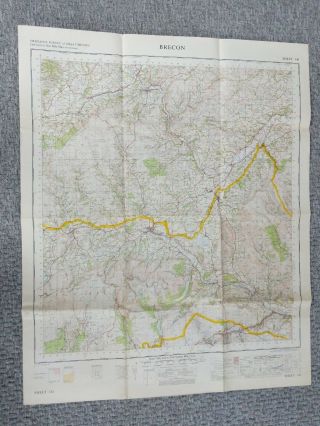 Ordnance Survey Map 1 " To 1 Mile 1967 Brecon Map 141