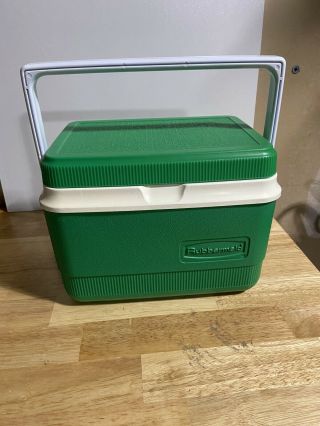 Rubbermaid Gott Lunch Box Personal Cooler Rare Festive Green White 1907 6 Pack