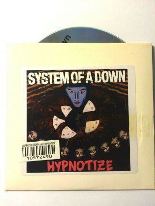 System Of A Down Very Rare Australian Promo Only Cd Single Hypnotize