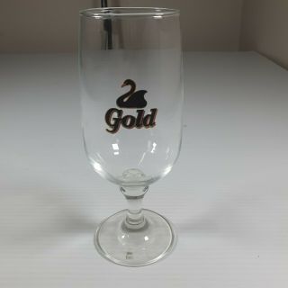 Rare Collectable Swan Gold Beer Glass Great