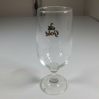 RARE COLLECTABLE SWAN GOLD BEER GLASS GREAT 2