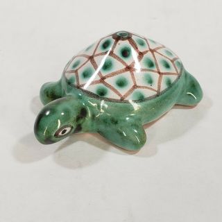 Rare L.  Hjorth Denmark Art Pottery Small Turtle