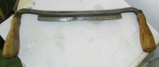 Vintage Antique Draw Knife - 14 " Long Blade Is 9 " Long Stamped 8 Woodworking Tool