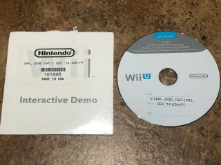 Rare Nintendo Wii U Interactive Kiosk Demo Disc December 2014 Disc & Sleeve Nfr