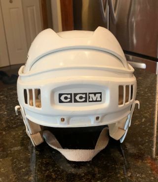 Vintage Rare Ht2 Ccm Hockey Helmet - Adult Size Medium - White - L@@k