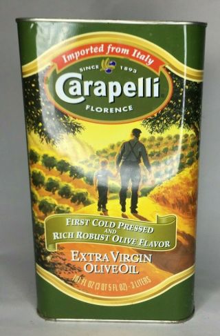 Carapelli Extra Virgin Olive Oil Empty Can Kitchen Home Decor Tin