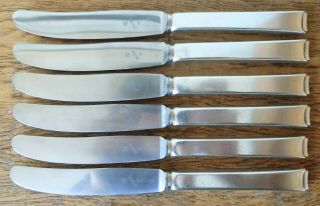 Lovely 1920 - 30s Art Deco Set Of 6 Wmf German 90 Silver Plated Butter Tea Knives