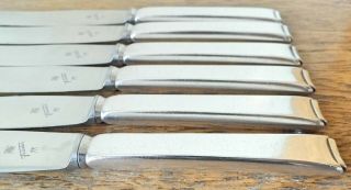 LOVELY 1920 - 30s ART DECO SET of 6 WMF GERMAN 90 SILVER PLATED BUTTER TEA KNIVES 3