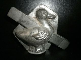 Vintage Metal Chocolate Mould/mold - 2 Piece Duck,  Letang Fils.