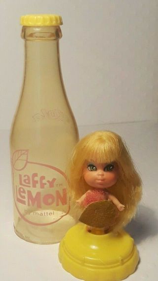 Vintage Mattel Liddle Kiddles Kola Kiddles Laffy Lemon Doll With Bottle